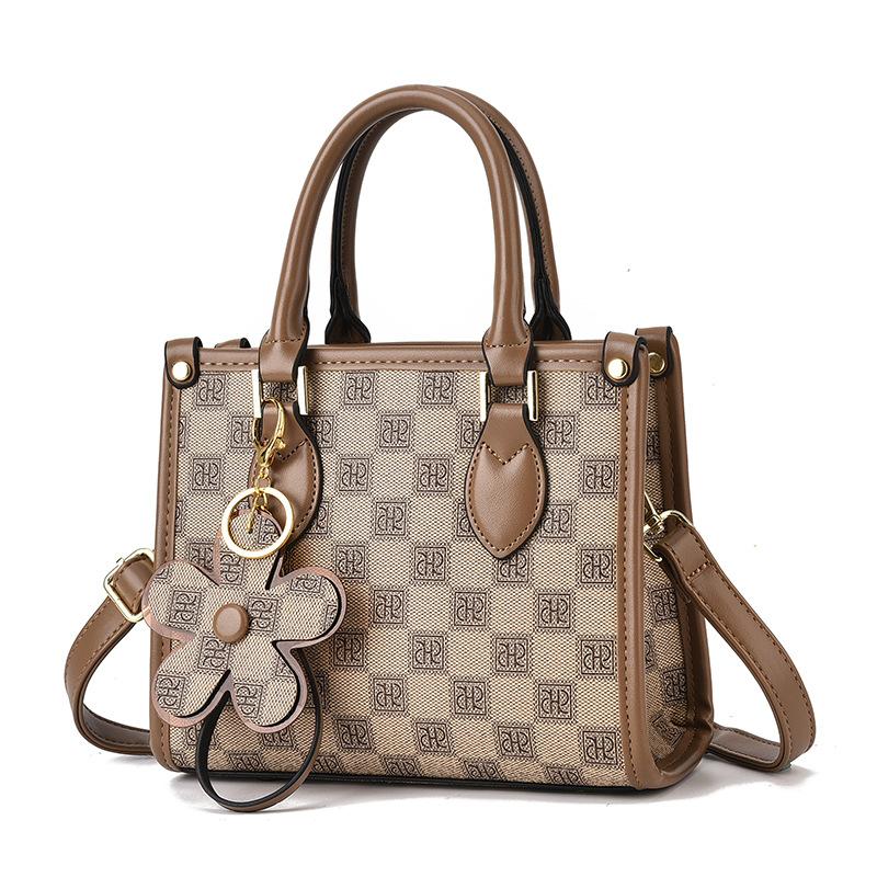 Women's bag small square bag 2025 new retro messenger bag flower large capacity portable tote bag women's bag female tide