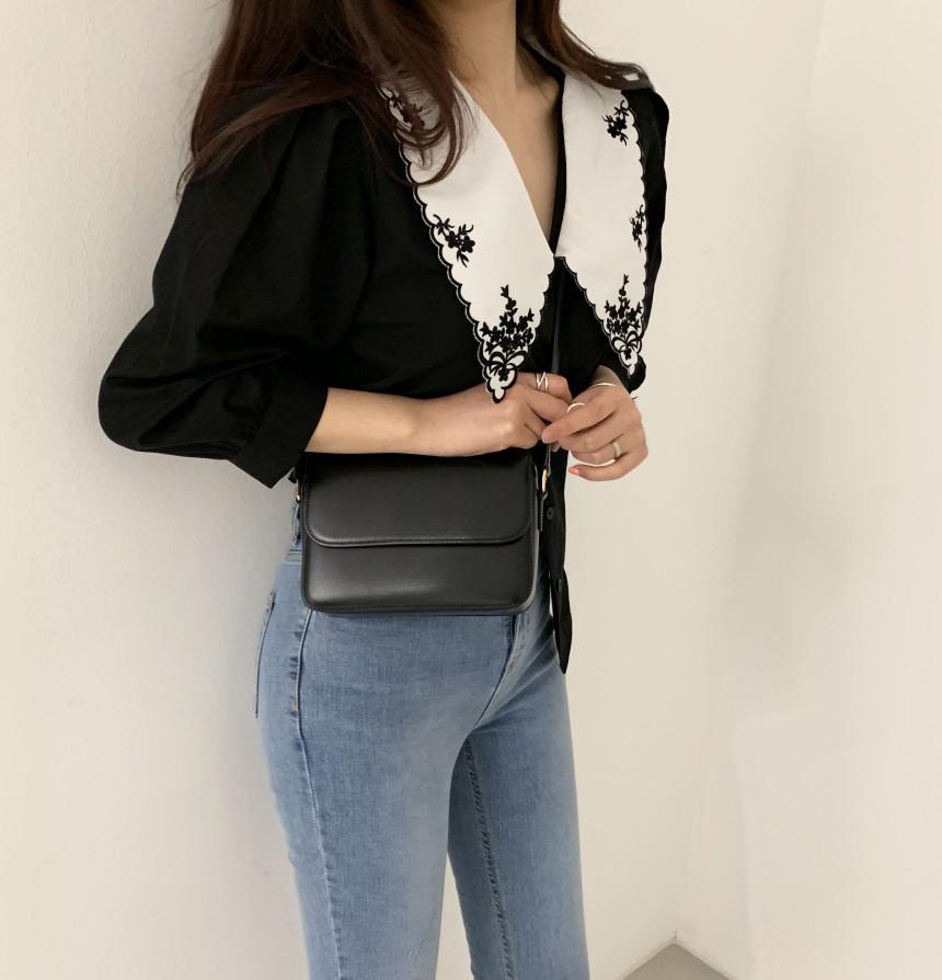 Elegante weiße Blumenstickerei Frauen Shirts Vintage Blusen koreanische Puffärmel Bluse Kleidung Tops