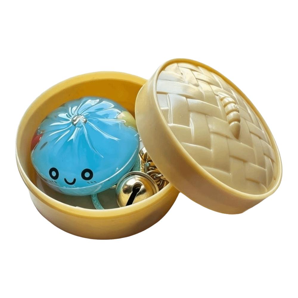 Cute Cartoon Miniature Bun Keychain Acrylic Baozi Pendant Steamed Bun Pendant Purse Accessory