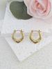 Fashion Stainless Steel Gold Plated Earrings Multi Style Size Hoop New Design Hypoallergenic Gold Plated Irregular Earring