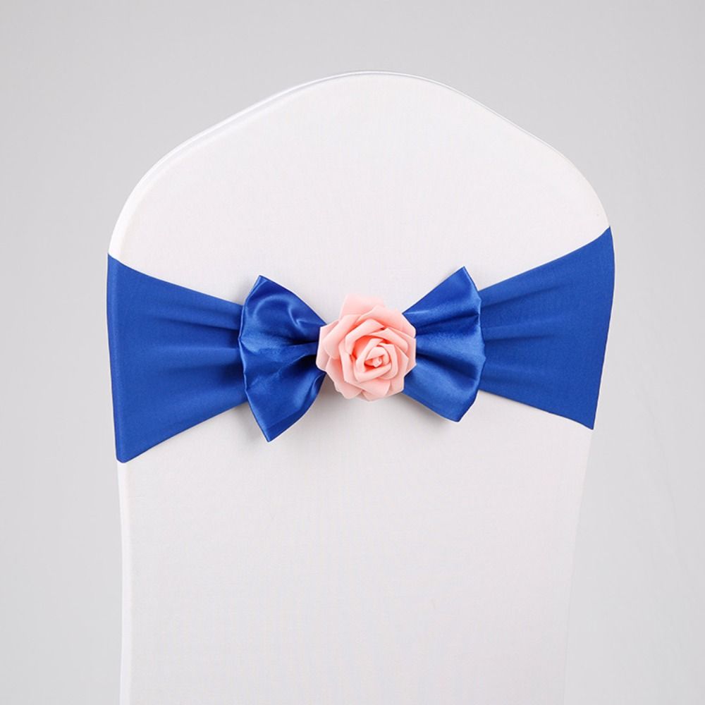 Polyester Bow Tie Chair Bandage High Elasticity Chair Sashes Band  Wedding Party