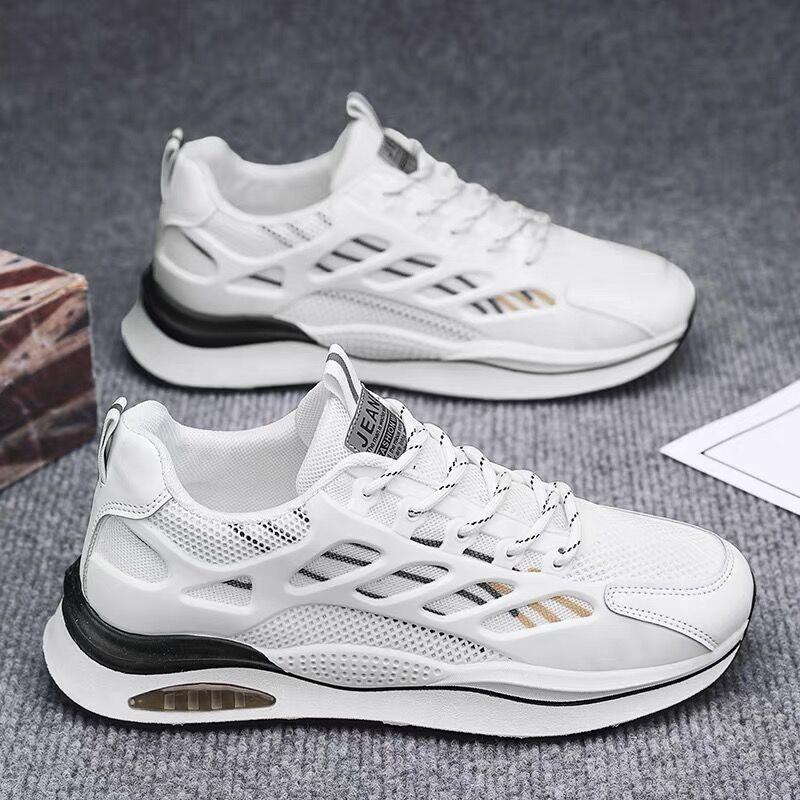 Autumn men's shoes new breathable mesh shoes men's trend versatile white shoes platform sports casual dad trendy shoes