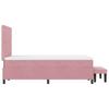 Boxspring Bed with Headboard Pink 190 X 120 Cm Velvet