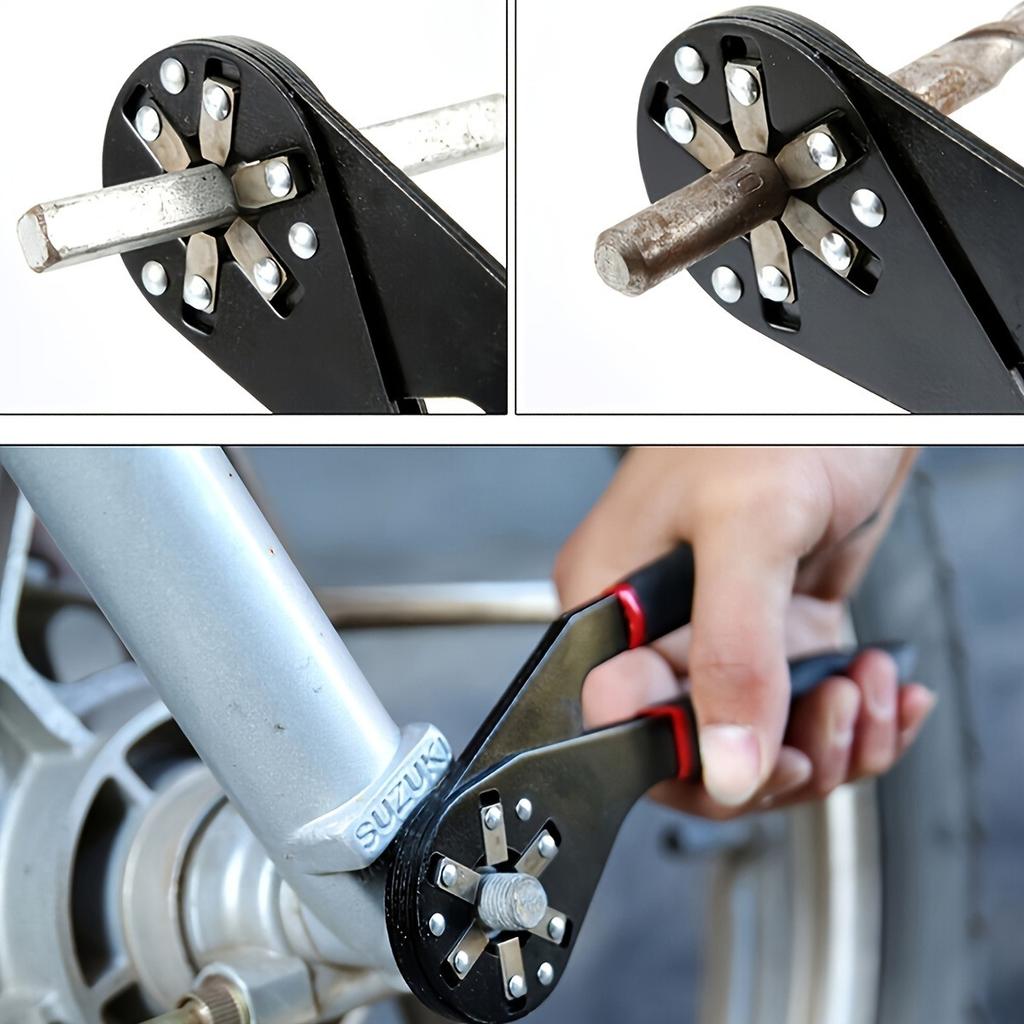 6 In / 8 In Multifunctional Adjustable Universal Wrench with Chrome Craftsman Wrench Grip Multifunctional Repair Hand Tool