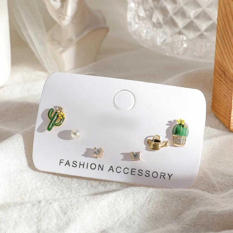 Schne Kaktus Topf Perle Zirkon Ohrstecker Set fr Frauen geometrische  6-teilige Ohrringe Set Schmuck Geschenke gnstig kaufen  Preis,  kostenloser Versand, echte Bewertungen mit Fotos  Joom