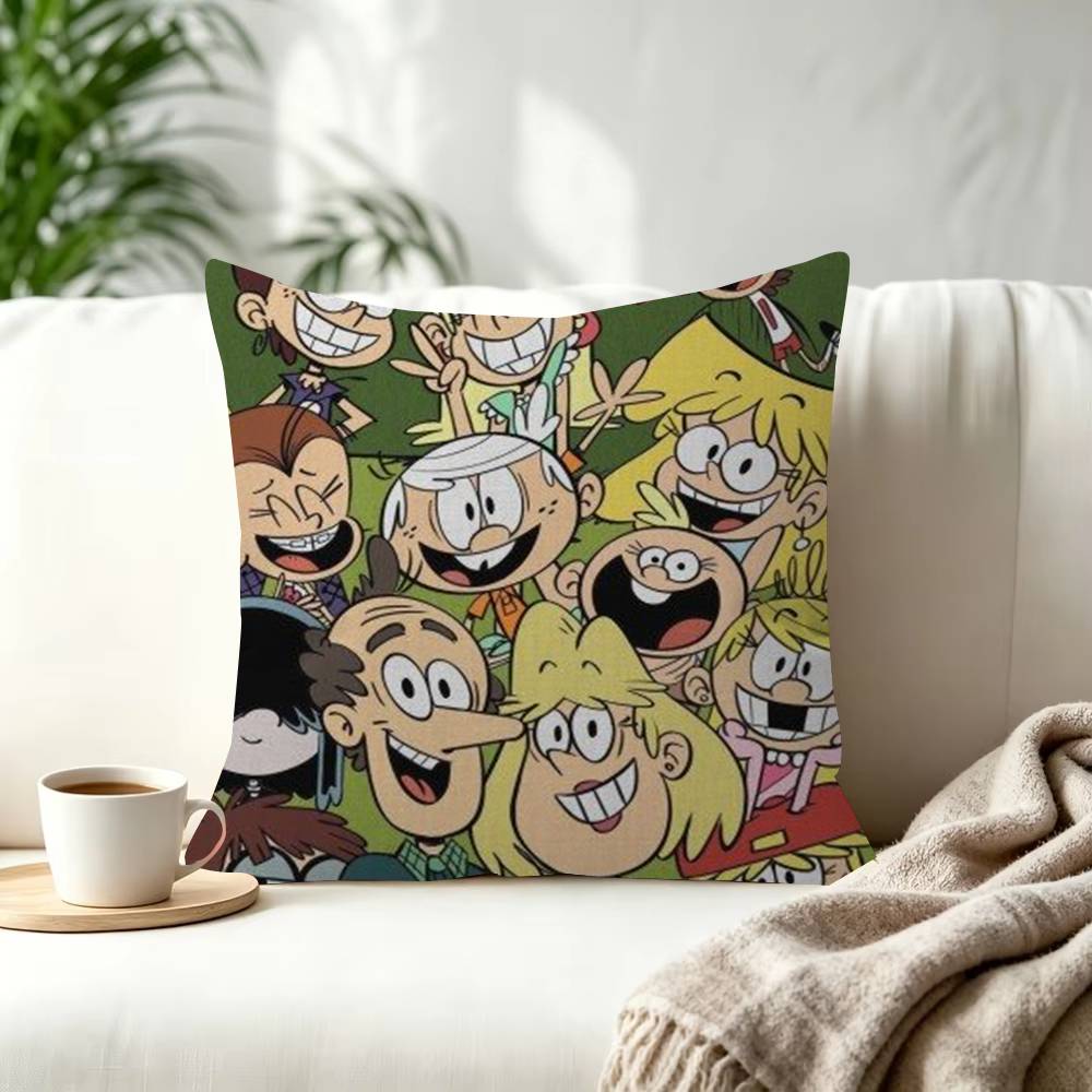 Popular Cartoon The Loud House Decorative Room Aesthetics Pillow Case Home Decor Bedroom Sofa Bed Pillow Cover x