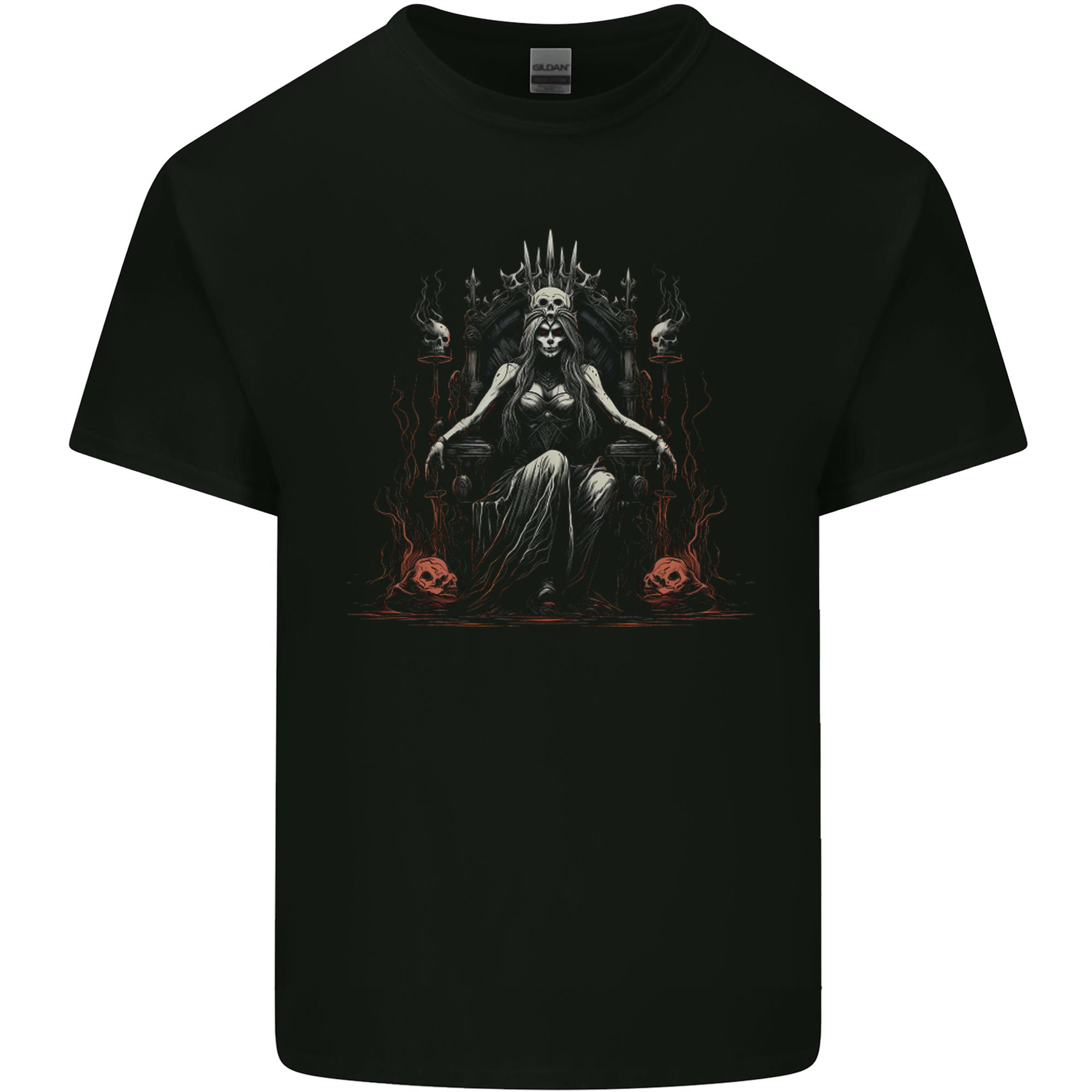 Queen Witch Fantasy Halloween Skulls Demon Unisexs Light Cotton TShirt S