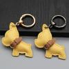 Fun And Functional PU Leather French Bulldog Keychain for Fashion Enthusiasts Phone Chain Pendant Keyring