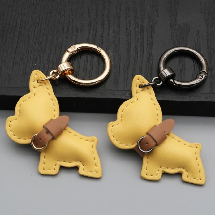 Fun And Functional PU Leather French Bulldog Keychain for Fashion Enthusiasts Phone Chain Pendant Keyring