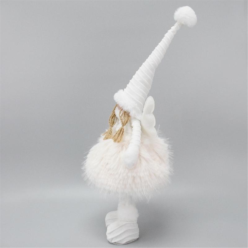 Illuminated Fabric Angel Statue Festival Tabletop Ornament Perfect For Christmas Weddings And Special Celebration