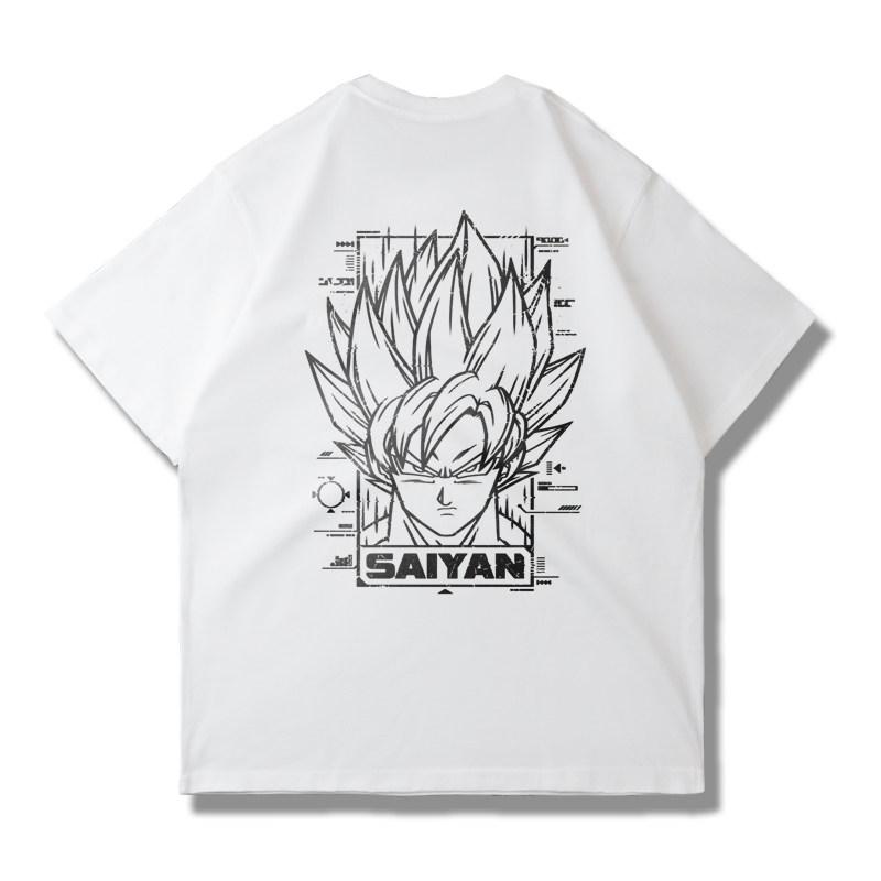 Dragon Ball Anime Super Saiyan Goku Printed Mens and Womens Shortsleeved Tshirt Made of Pure Cotton Loose Fit