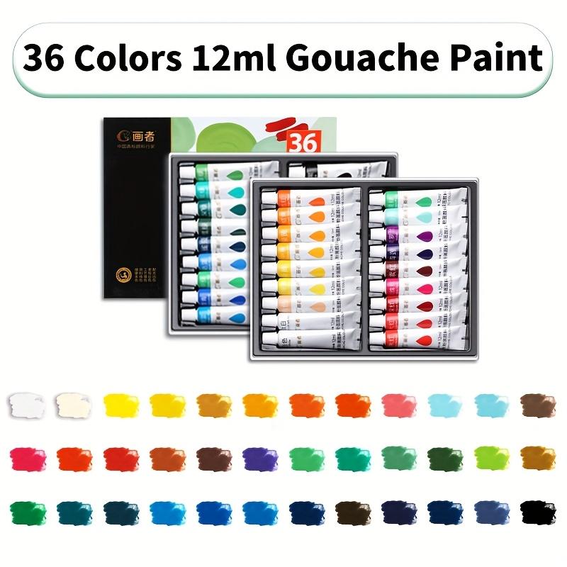 

Gouache Paint Set 36 Colors 12mL/0.4oz, Professional Tempera for Canvas, Paper, DIY Projects, Crafts, for Artist & Adult