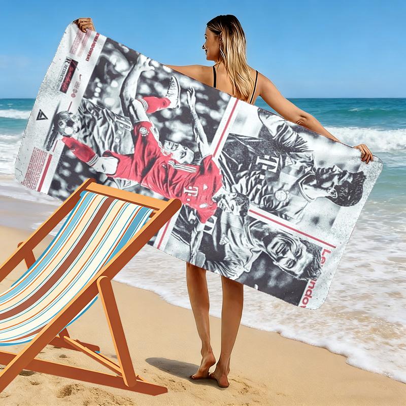 Bayern Munich Legend Lewandowski'S Legacy Beach Towel Portable For Travel Outdoor Camping Outdoor Pool Towel Quickdrying Swim Towel Swim