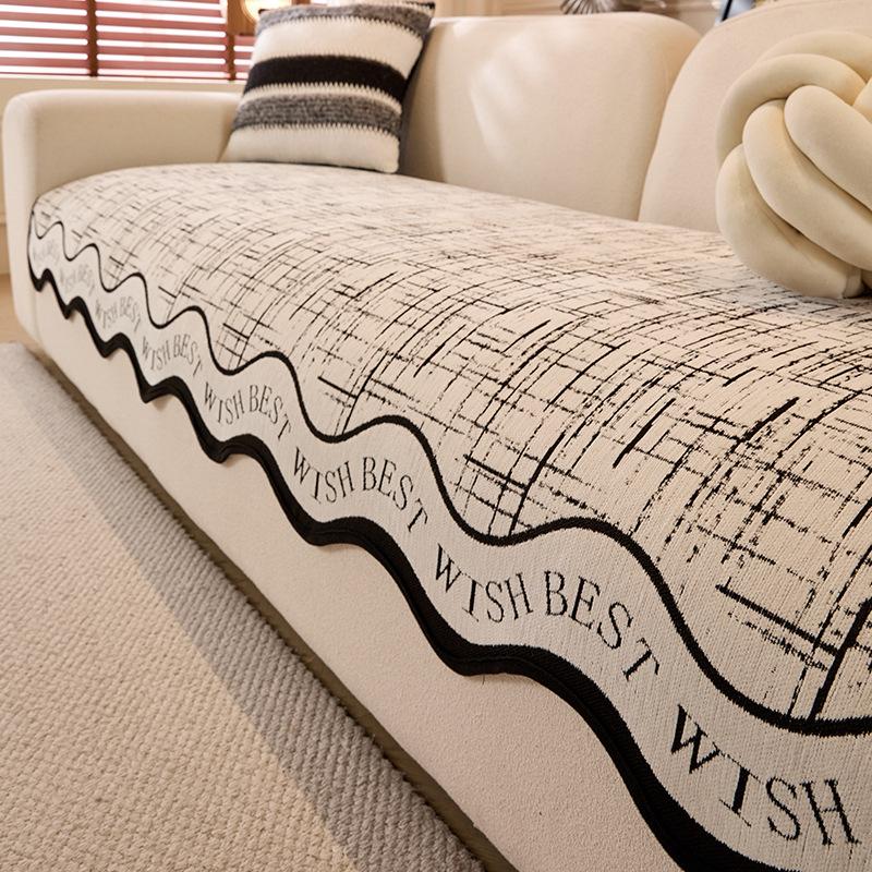 Special-Shaped Sofa Cushion Universal In All Seasons  New Non-Slip Seat Cushion Straight Row Autumn And Winter Advanced Leather Sofa Cover