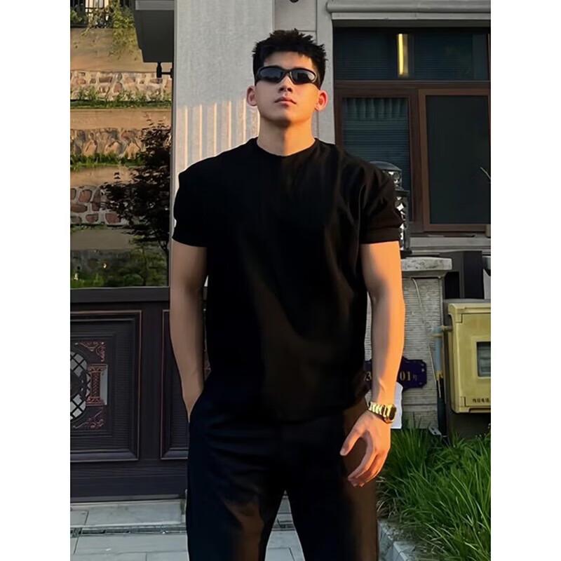 MONPOC Men s Straight Shoulder Fitness T-Shirt 2XL