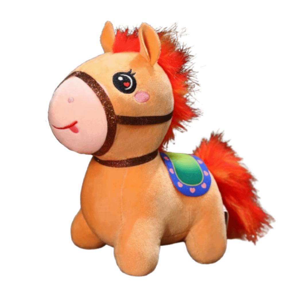 

Fluffy Horse Stuffed Animal Horse Cartoon Horse Plush Doll Zodiac Horse Plush Toy Home Decor 12cm