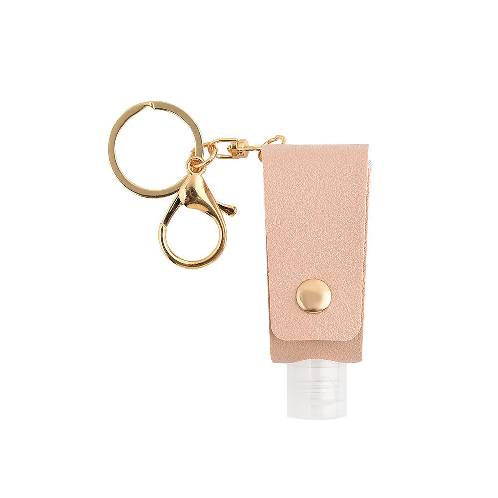 Reusable Portable Hand Sanitizer Bottles with Keychain Holder Cosmetic Container Refillable Bottles розовый