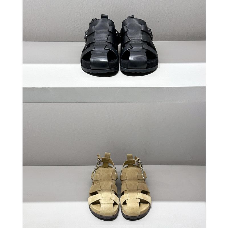 Retro Woven Hollowed-out Sandals Women's Shoes Casual Thick-soled Flip-top Pig Cage Shoes