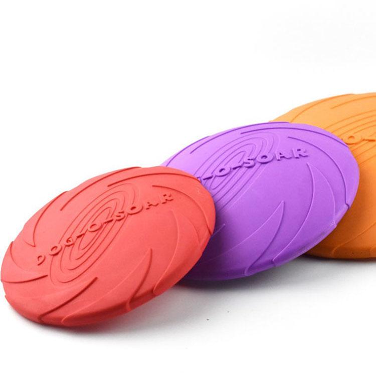 Hot Sale Silicone Soft Frisbeed Pet Bite Resistant Dog Frisbeed Water Chew Toy Strong Rubber Interactive Custom Frisbeed