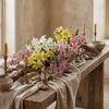 Plastic Artificial Flower Branch Realistic Simulation Silk Flower  Living Room Table