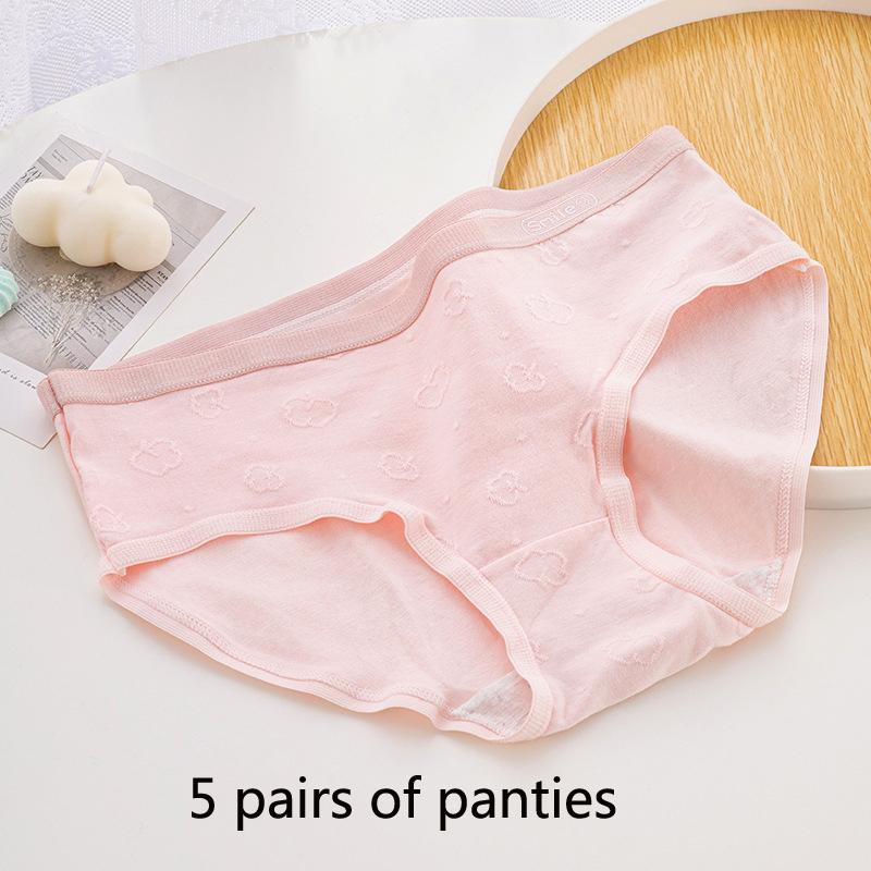 

5A Длинные брюки со средней талией женские трусы Класс А Детские хлопковые облачные жаккардовые антибактериальные трусы для девочек-студенток M