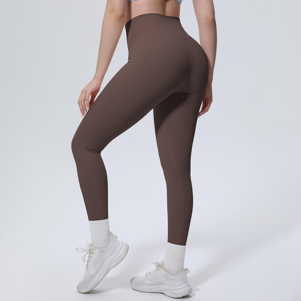 Leggings de course et d'entraînement taille haute, moulants; leggings de fitness push-up; leggings de yoga sexy, moulants, de couleur unie pour le Pilates