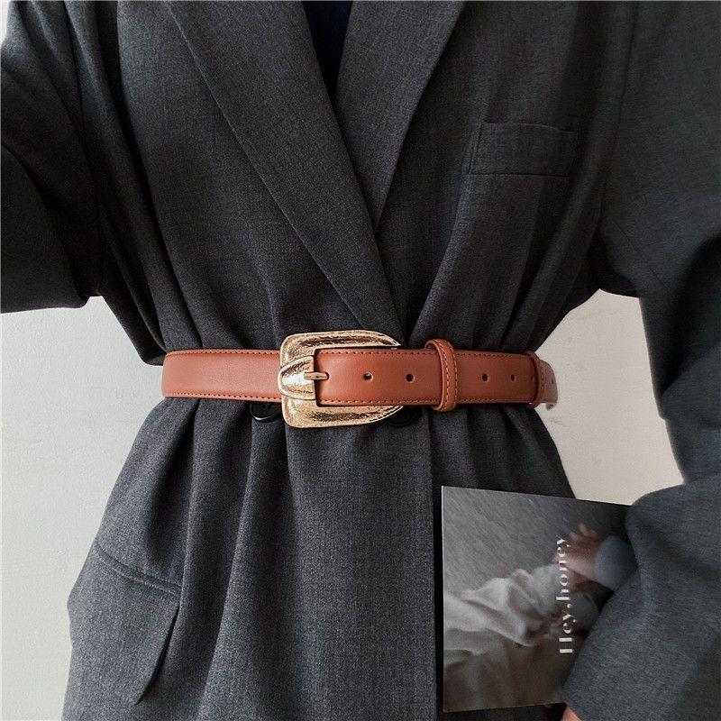 Black Versatile Waist Belt For Women Summer Fashion Essential Accessory Coats For