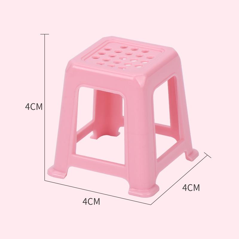 Miniature Dollhouse Chair & Stool Model Figurine - Desktop Decoration Toy.