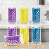 6pcs Toilet Cleaning Rod Replacement Set 3-color Transparent Packaging Bags Disposable Toilet Replacement Head Pads