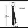 Long and Short Men's and Women's Pure Black Knot-free Zipper Lazy Tie Formal Casual Wide and Narrow College Style Shirt Tie