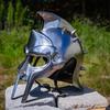 Ruthless Leader Roman Gladiator Helmet - 20 Gauge Steel Medieval Replica Costume Reenactment Leather Lined Spiked Helmet