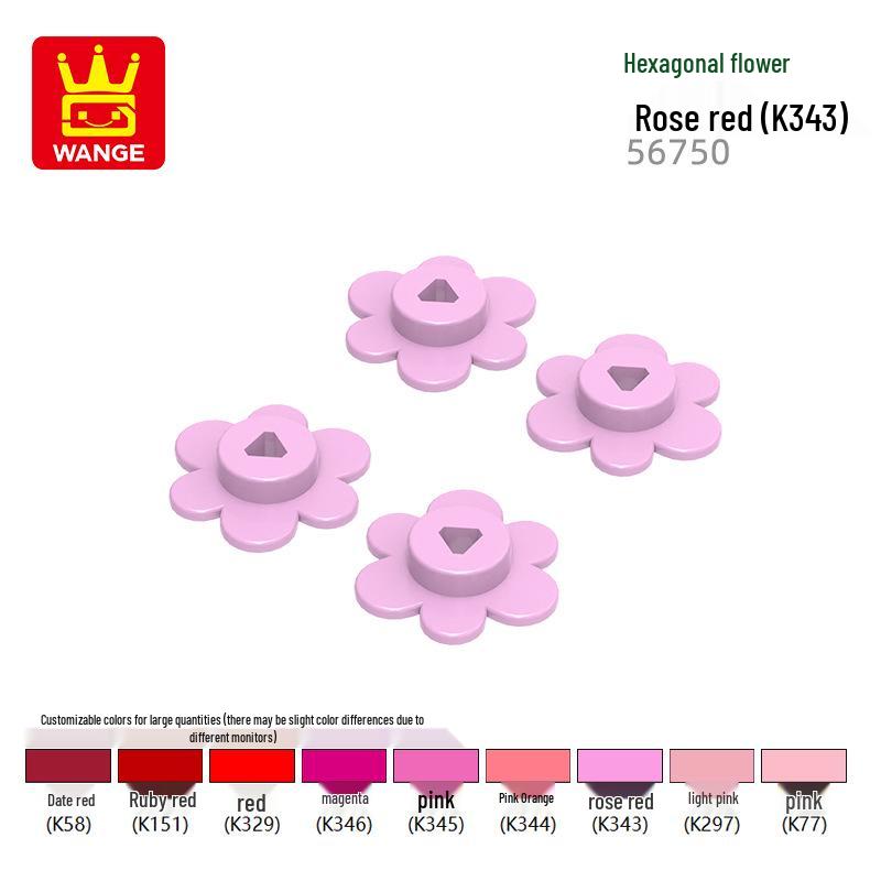 Wange Small Particle Compatible Building Blocks Set - Flower Assembly (4728/4727/15469w)