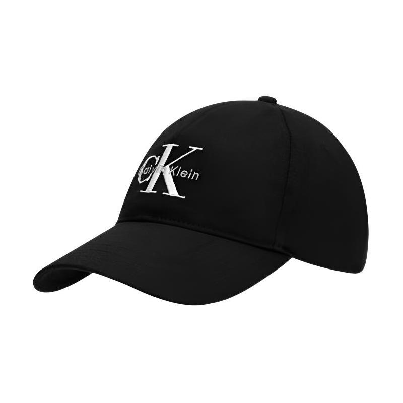 Calvin Klein Embroidered logo pure cotton casual sports cotton peaked cap Unisex couple style space Black F - No box