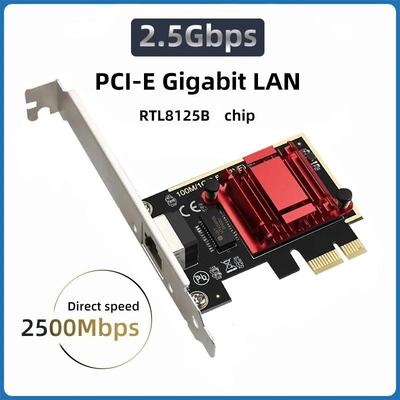 2.5G PCI-E To RJ45 Network Card 2500Mbps RJ45 PCI Express Converter Lan Ethernet Gigabit Adapter For PC Win 7/8/10/11