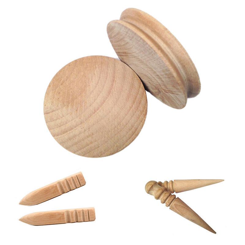 Multi-Size Burnisher Leather Craft Edge Round Slicker Wood Leathercraft Tools