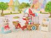 Sylvanian Families Amusement Park Shop Popcorn ST Mark Certified Toy Dollhouse for Ages 3 and Sylvanian Epoch "Ponpon! Cycle" Mi-90 Up, Families,