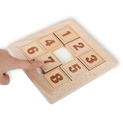 Brangdy 2-in-1 Wooden Number Puzzle & Board Game Set