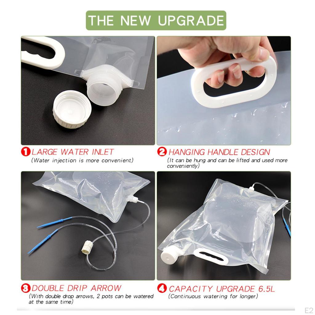 Drip Irrigation Bag Automatic Reusable with Adjustable Switch Large Capacity Device for Indoor