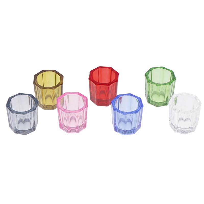 1 pz ciotola per miscelazione in vetro dentale tazza per miscelazione ottagonale per polvere dentale manicure contenitore per miscelazione liquidi strumenti per tazza per miscelazione