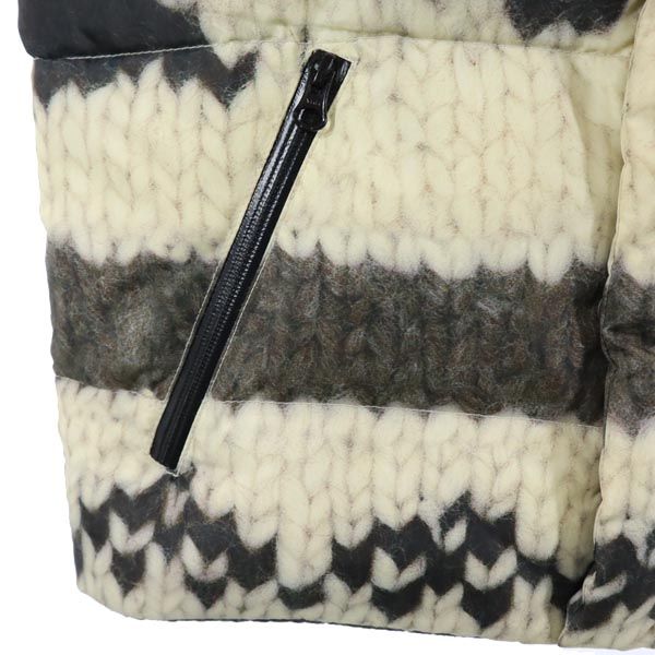 CASSAVES Print knit Down vest M Beige x gray Men's Used