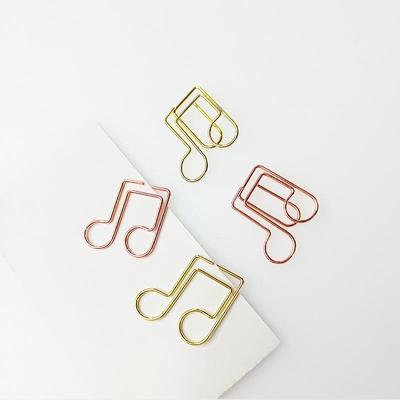 Rose Gold Musical Notes Paperclips – Creative Music Symbols, Cartoon Design