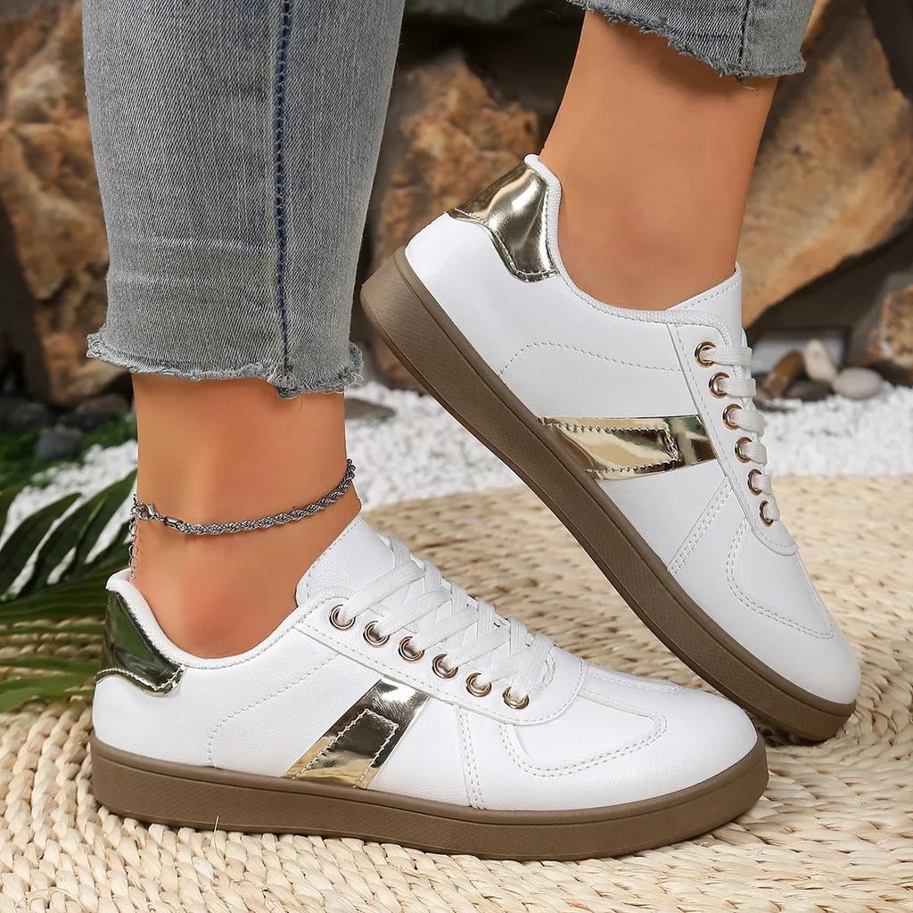 Fashion Large Size Women's Casual Deoxynucleotide Shoes Soft Bottom Anti-Slip Sports Sneakers Korean Style Spring New Model Student Shoe