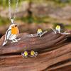 Pendientes Retro de Pájaros Coloridos: Joyería de Animales Versátil de Alta Gama para Mujeres