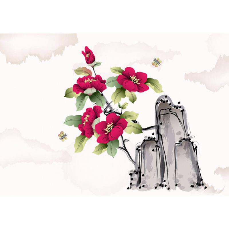 Framed Vector Plants & Flowers Ink Painting Poster with Free Shipping