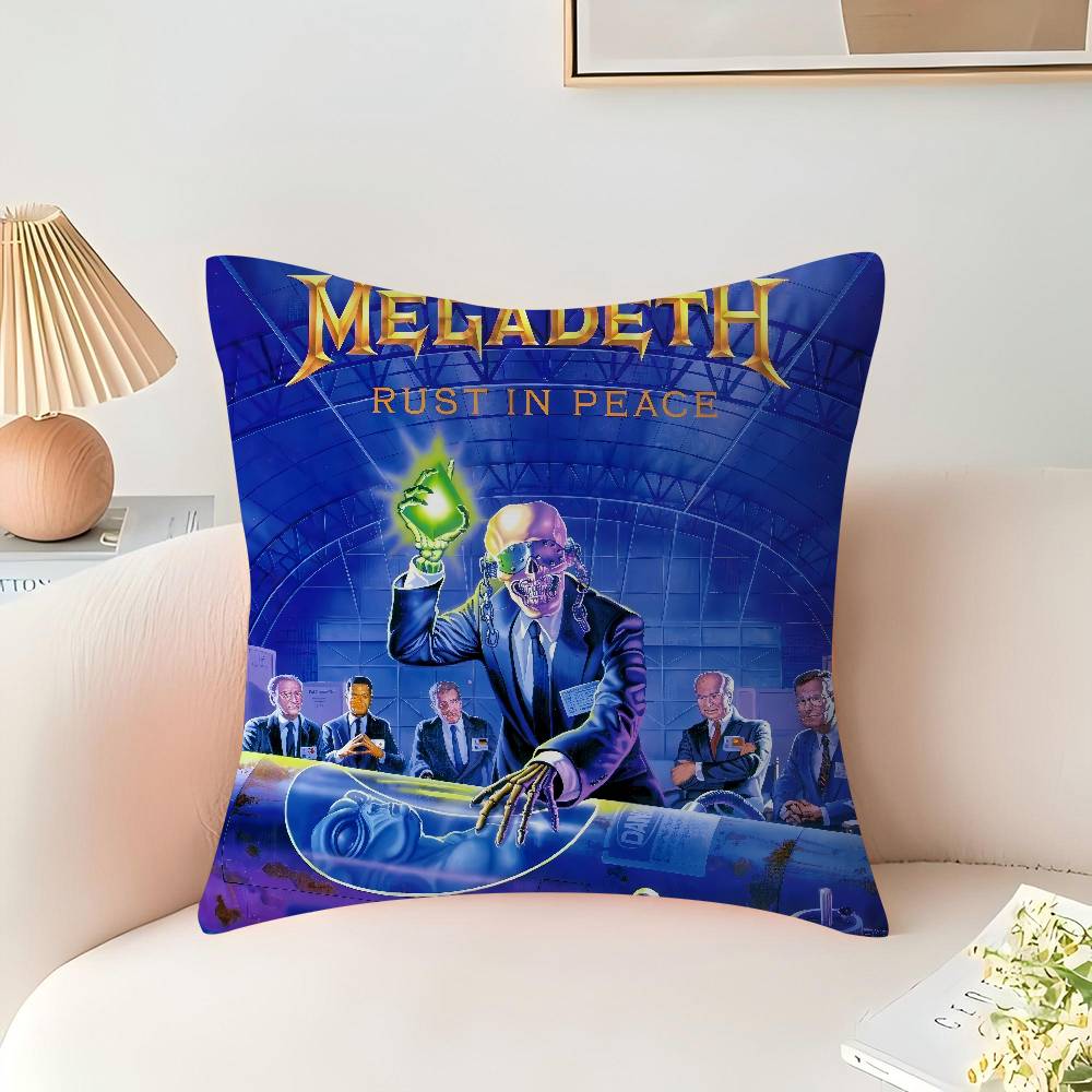 Heavy Metal Rock Roll Music Megadeths Personalized Picture Text Home Decorative Pillows Household Gifts 45x45cm
