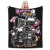 Spel Tecknad film The Battle Cats Filt Sammet Tryckt Bärbar Varm Pläd för Soffa Utomhus Sängöverkast