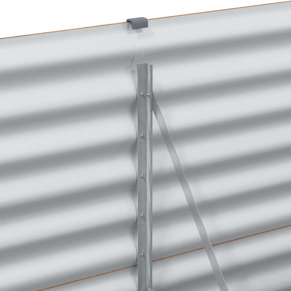 Raised Garden Bed Light Brown 195 x 50 x 68 cm Galvanized Steel