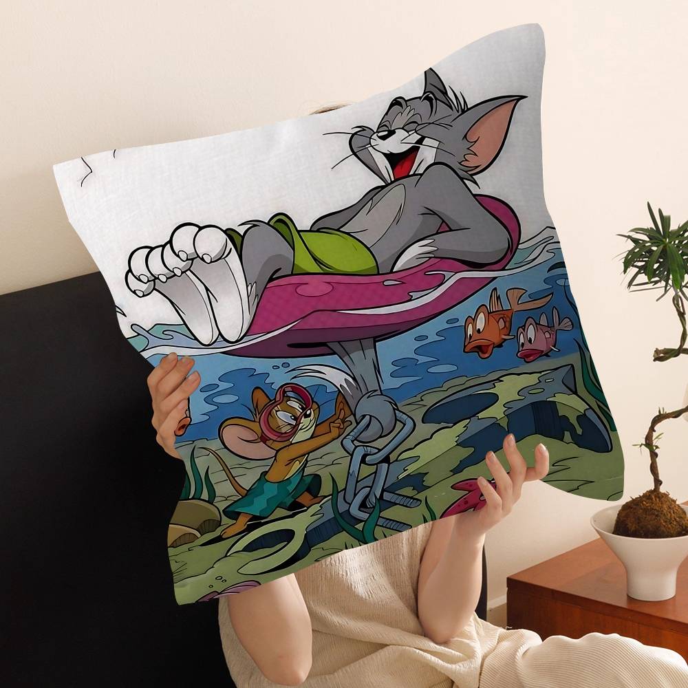 T-Tom And Jerry Personalized Pillow Dust Cover Bedroom Kids Party Decoration Pillowcase Birthday Children Gift