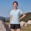 Women's Camouflage Ice Silk T-shirt for Summer, Quick Drying, Loose Casual Round Neck Short Sleeved Running Sports Top