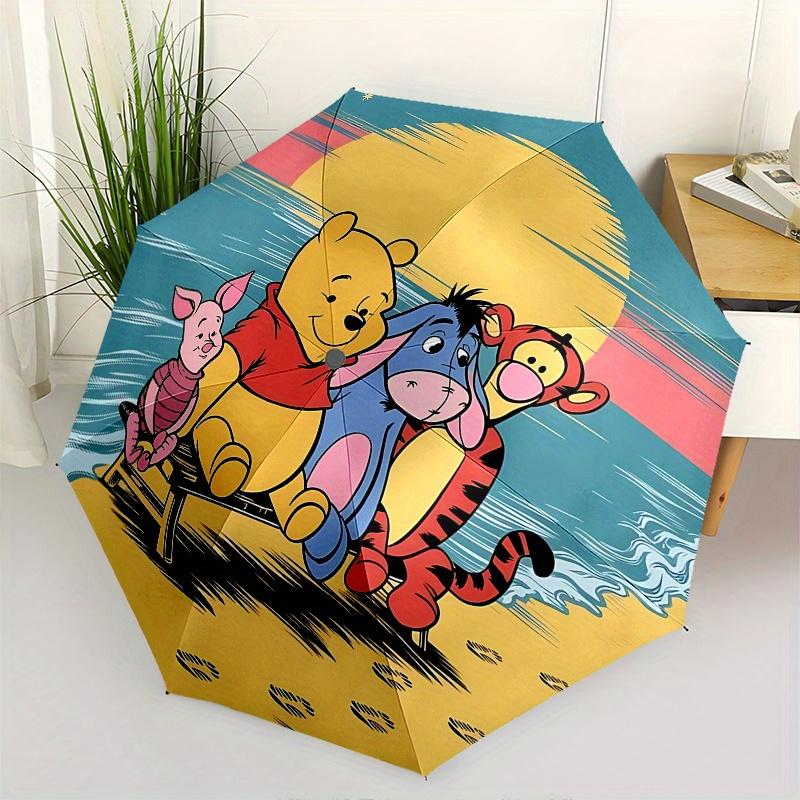 

1 Auto Open Pooh Bear, Tigger Themed Colorful 8-rib Portable Umbrella for Men and Women, A Compact Commuting Companion Suitable for Daily Dr